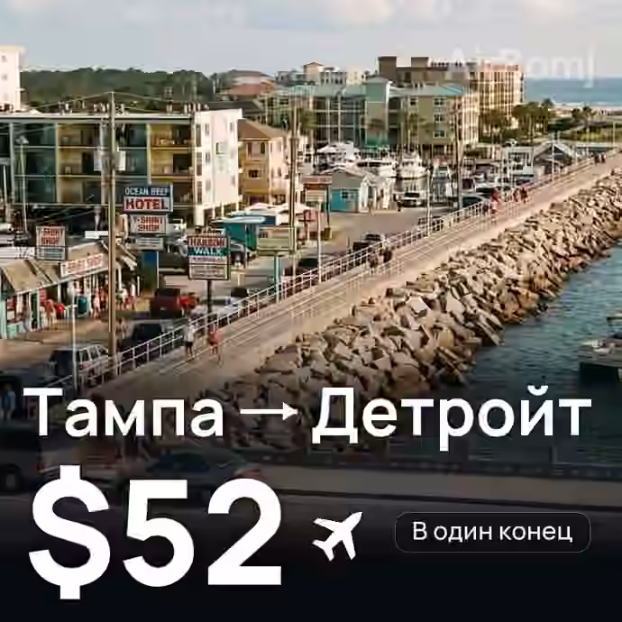 Тампа → Детройт за $52