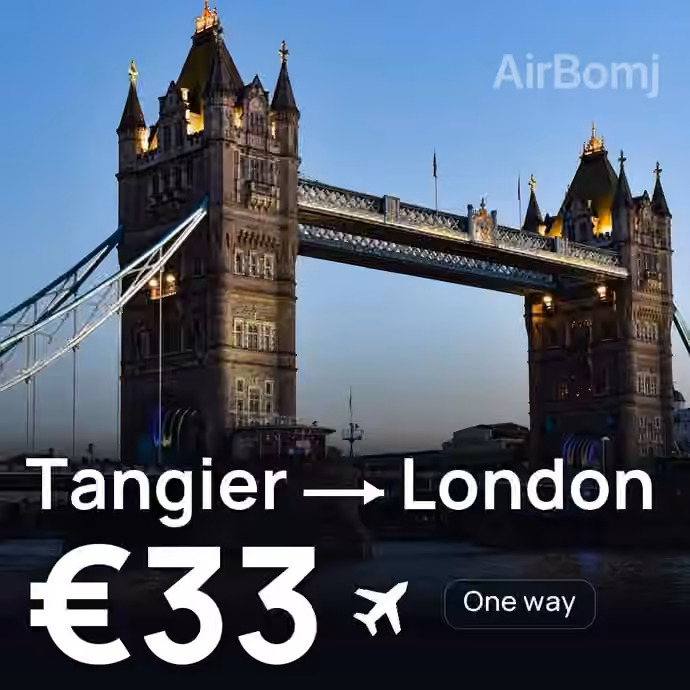 Tangier → London for €33