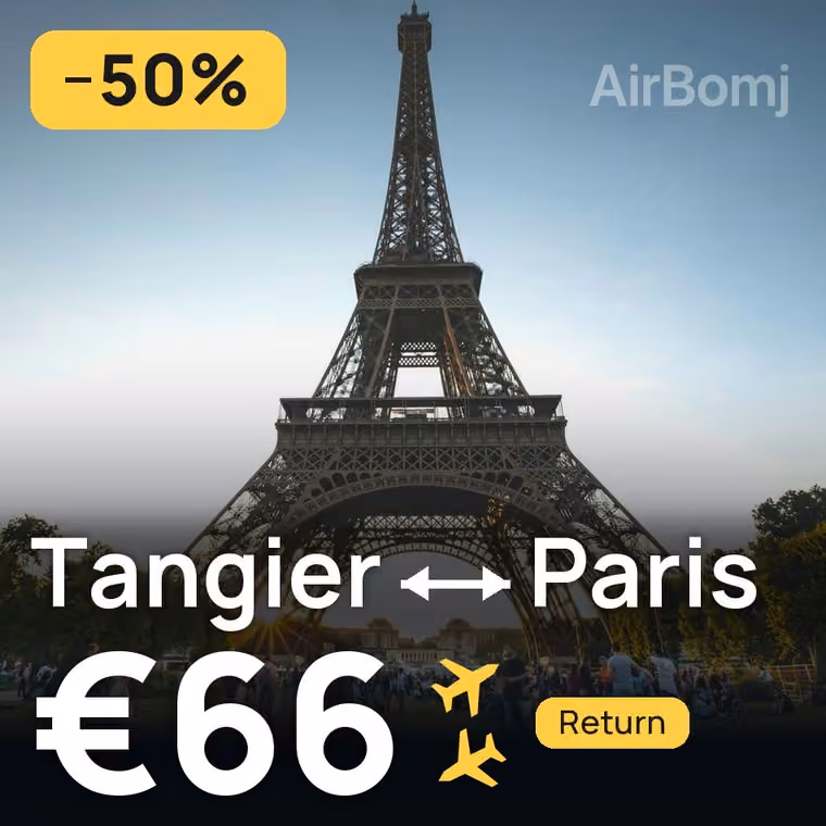 Tangier → Paris for €66
