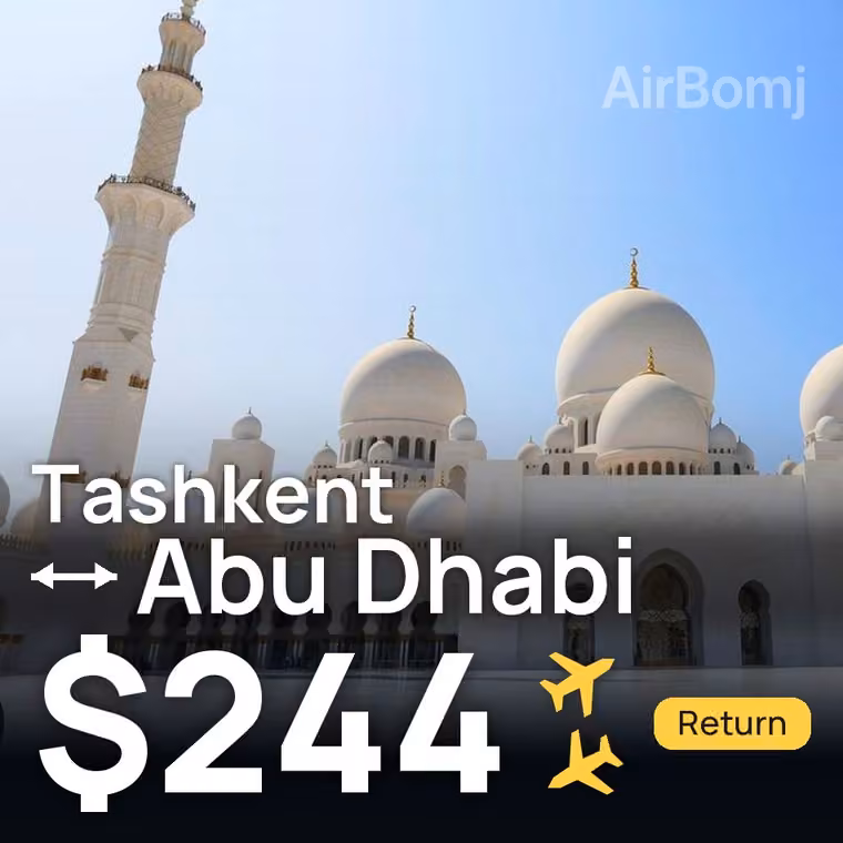 Tashkent → Abu Dhabi for $244