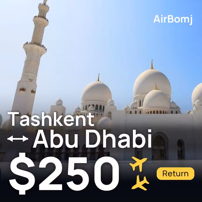 Tashkent → Abu Dhabi for $250
