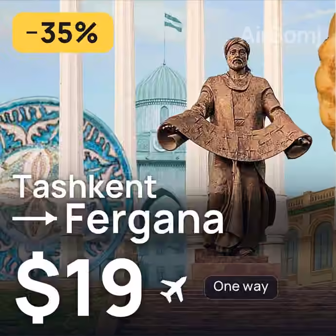 Tashkent → Fergana for $19