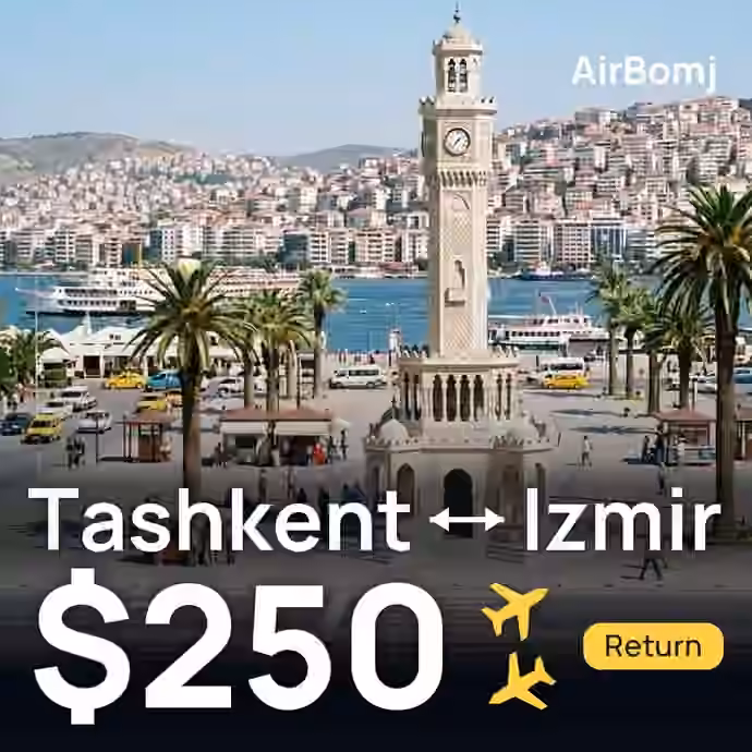 Tashkent → Izmir for $250