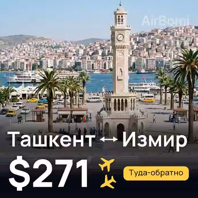 Ташкент → Измир за $271