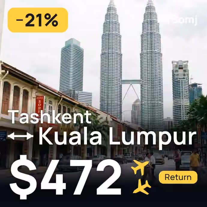 Tashkent → Kuala Lumpur for $472
