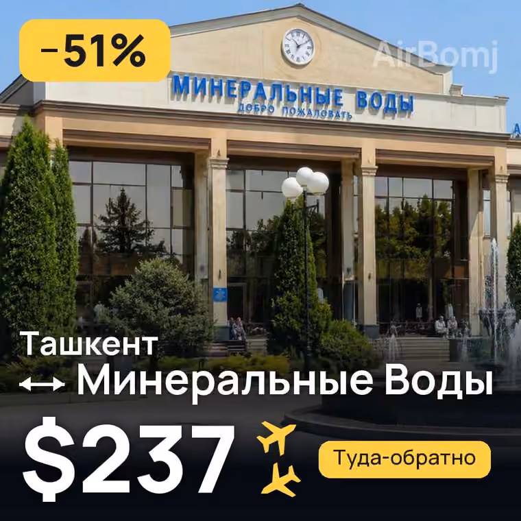 Ташкент → Минеральные Воды — лучшая цена $237