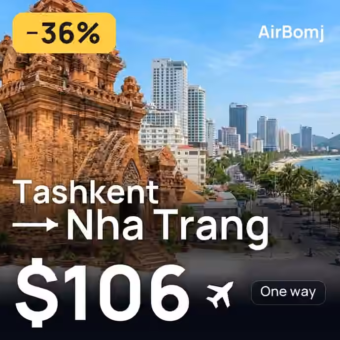 Tashkent → Nha Trang for $106