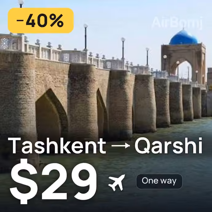 Tashkent → Qarshi for $29