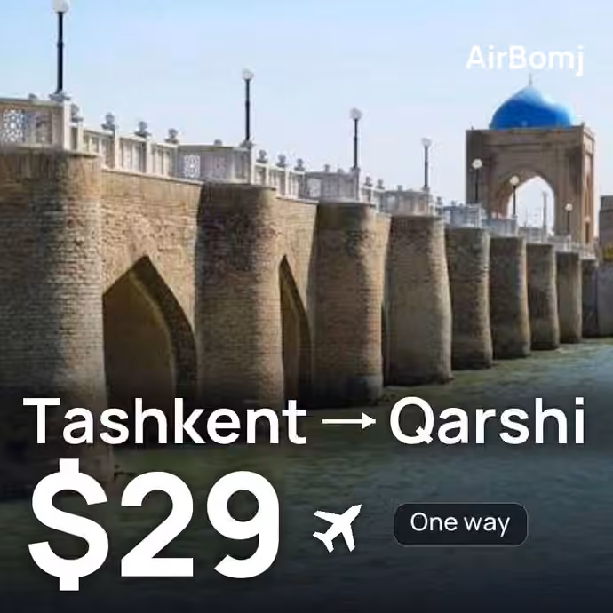 Tashkent → Qarshi for $29