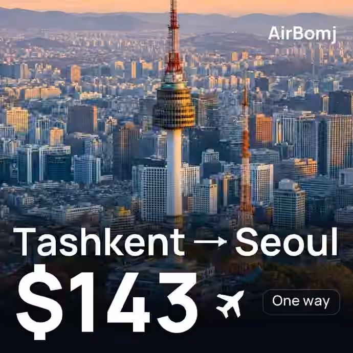 Tashkent → Seoul for $143