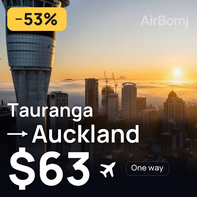 Tauranga → Auckland for $63