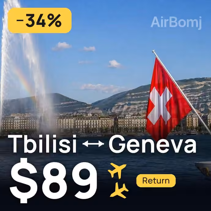 Tbilisi → Geneva for $89