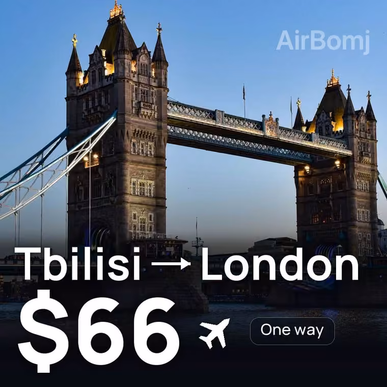 Tbilisi → London for $66