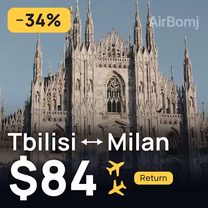 Tbilisi → Milan for $84