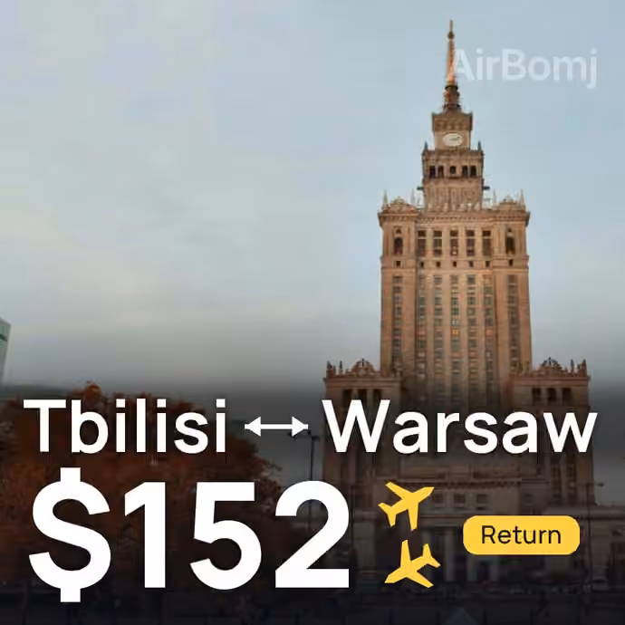 Tbilisi → Warsaw for $152