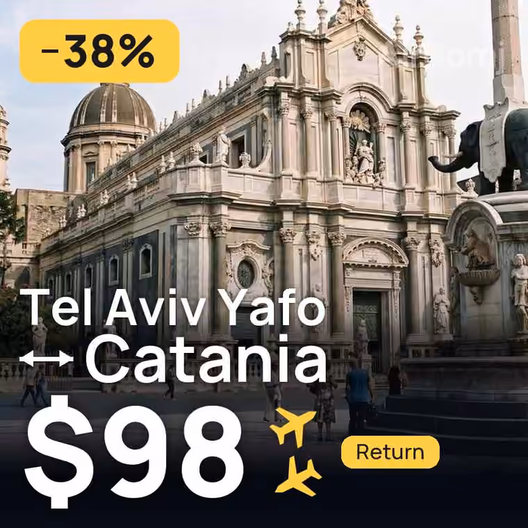 Tel Aviv Yafo → Catania for $98
