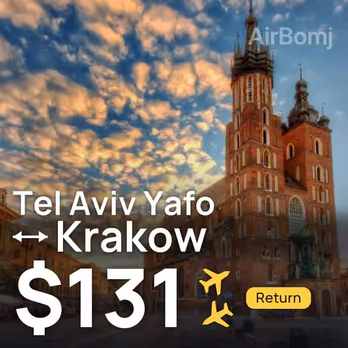 Tel Aviv Yafo → Krakow for $131