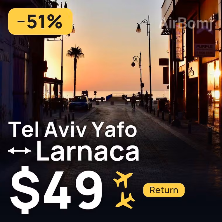 Tel Aviv Yafo → Larnaca for $49