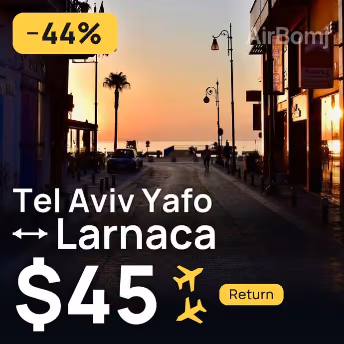 Tel Aviv Yafo → Larnaca for $45