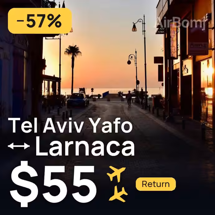 Tel Aviv Yafo → Larnaca for $55