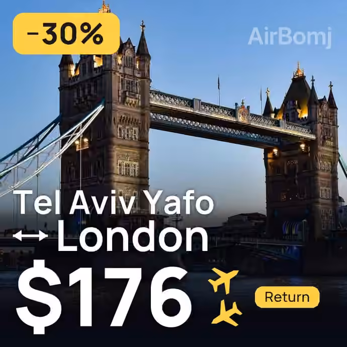 Tel Aviv Yafo → London for $176
