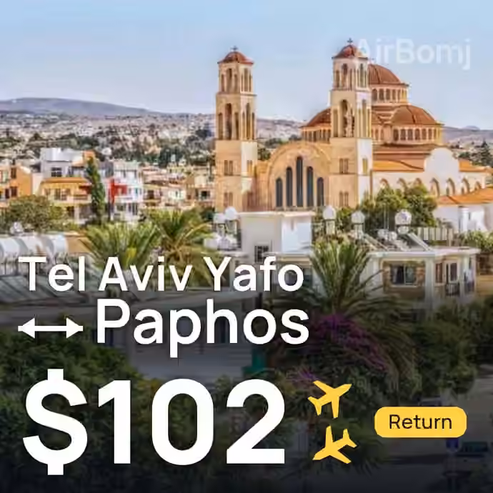 Tel Aviv Yafo → Paphos for $102