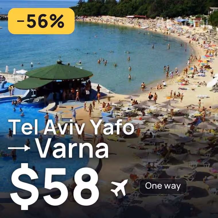 Tel Aviv Yafo → Varna for $58