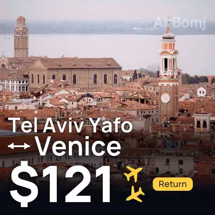 Tel Aviv Yafo → Venice for $121