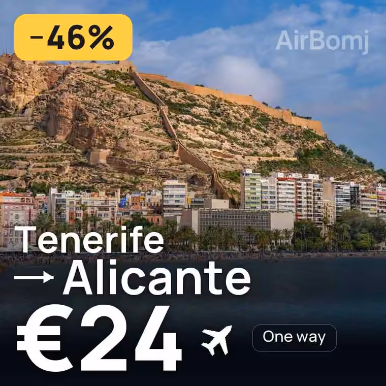 Tenerife → Alicante for €24