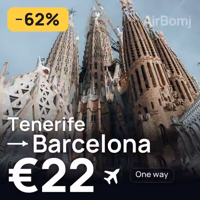 Tenerife → Barcelona for €22