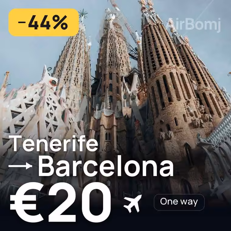 Tenerife → Barcelona for €20