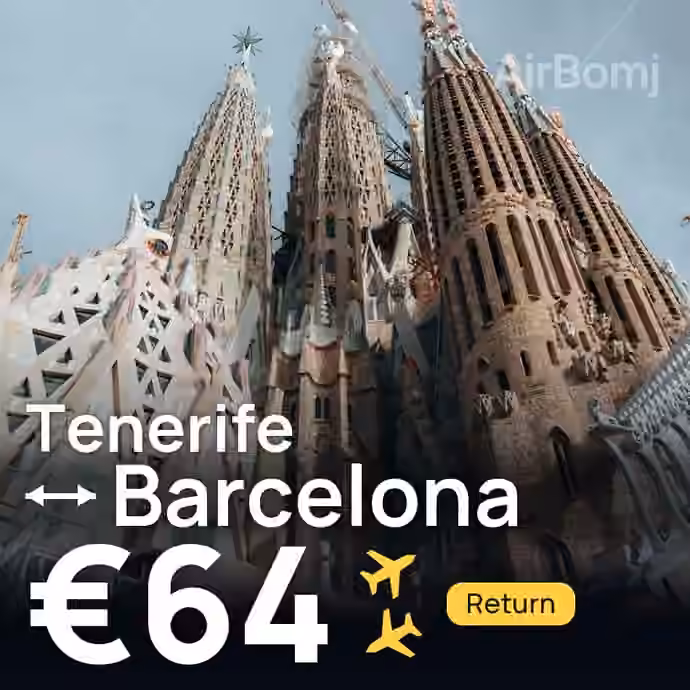 Tenerife → Barcelona for €64