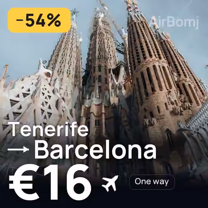 Tenerife → Barcelona for €16