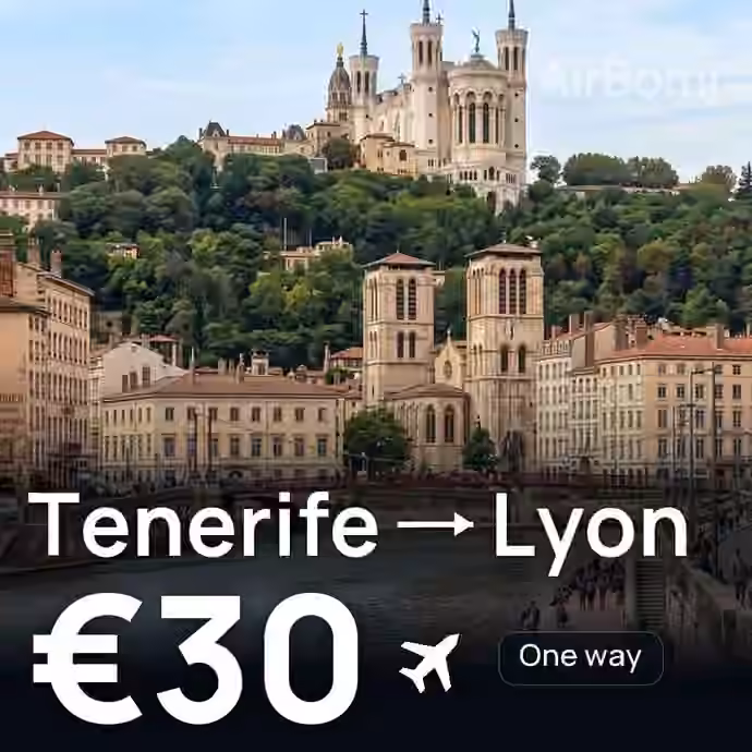 Tenerife → Lyon for €30