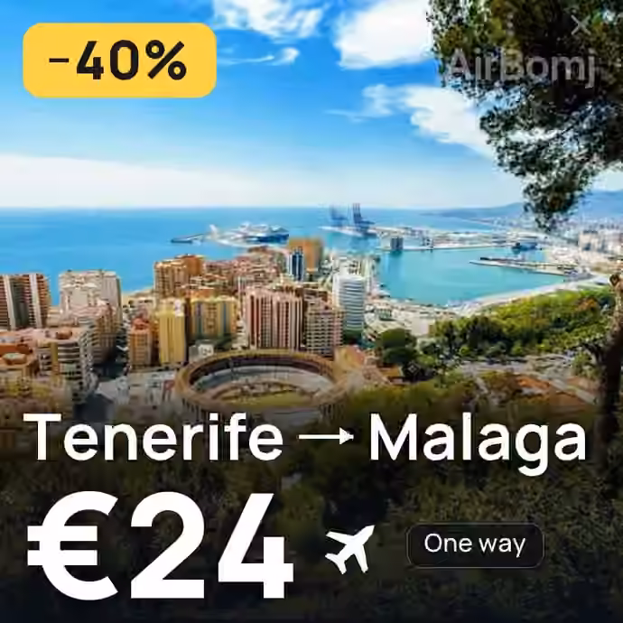 Tenerife → Malaga for €24