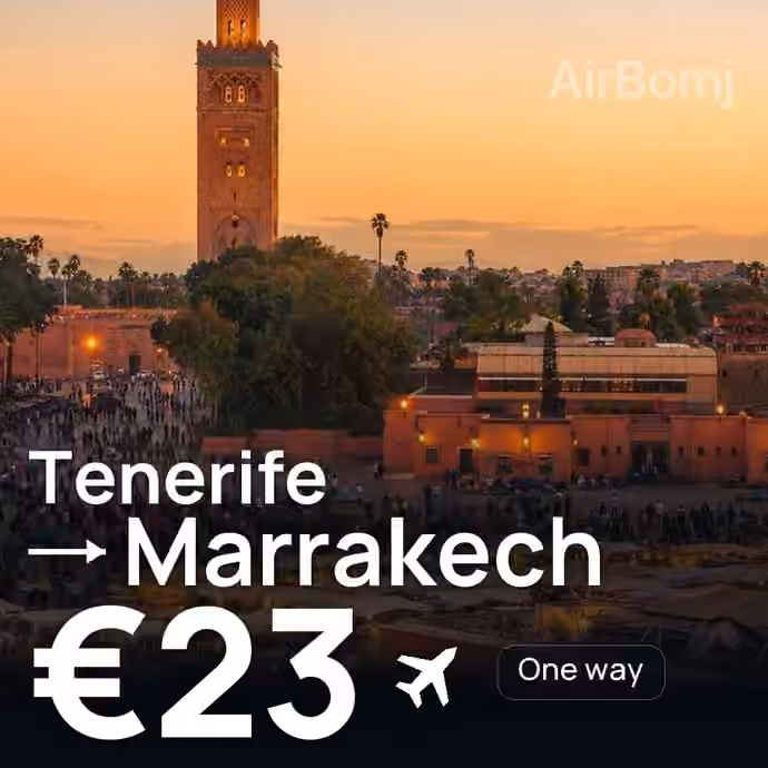 Tenerife → Marrakech for €23