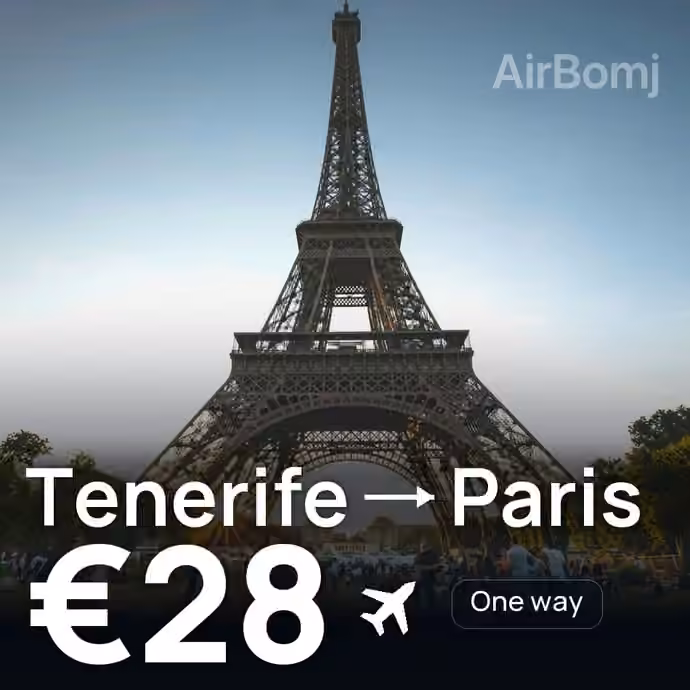 Tenerife → Paris for €28