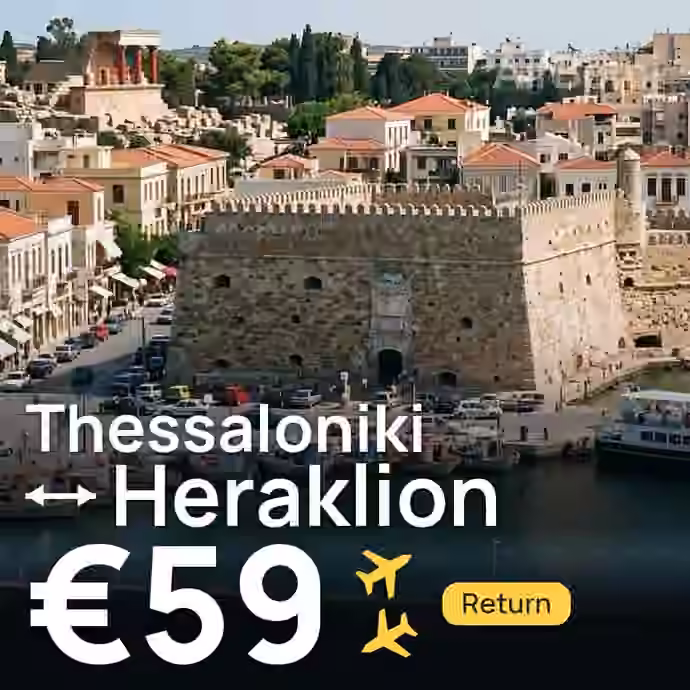 Thessaloniki → Heraklion for €59