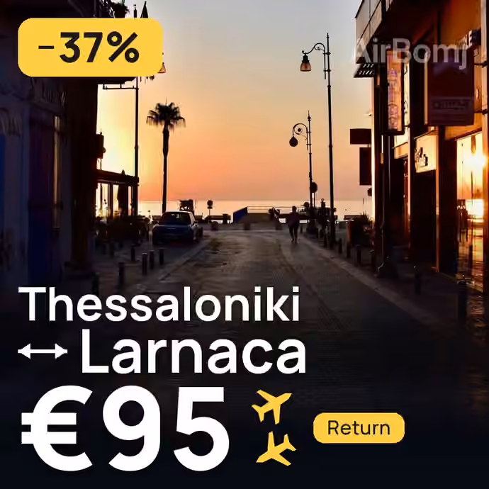 Thessaloniki → Larnaca for €95