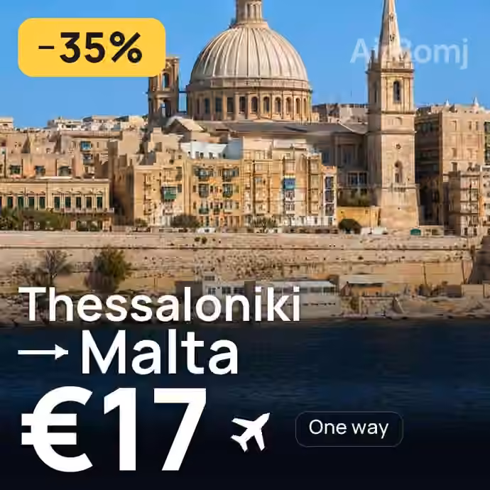 Thessaloniki → Malta for €17