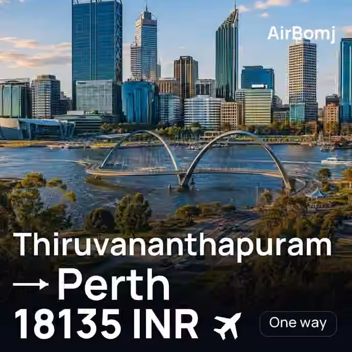 Thiruvananthapuram → Perth for 18135 INR