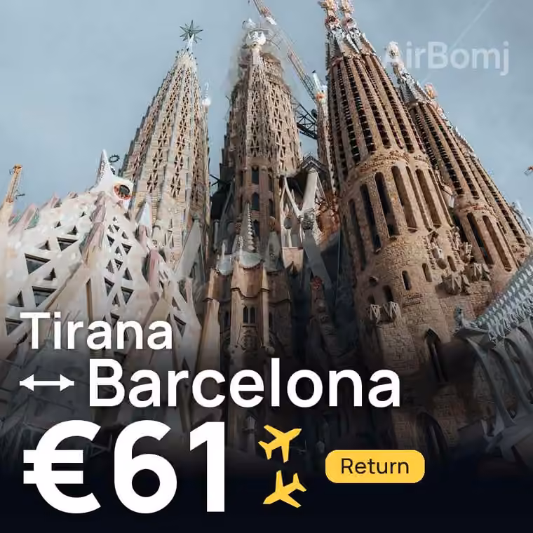 Tirana → Barcelona for €61