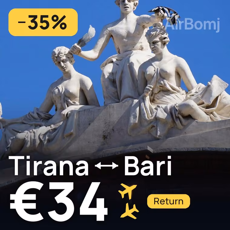 Tirana → Bari for €34