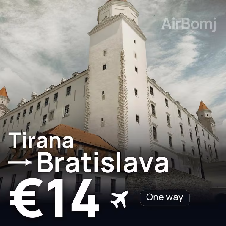 Tirana → Bratislava for €14
