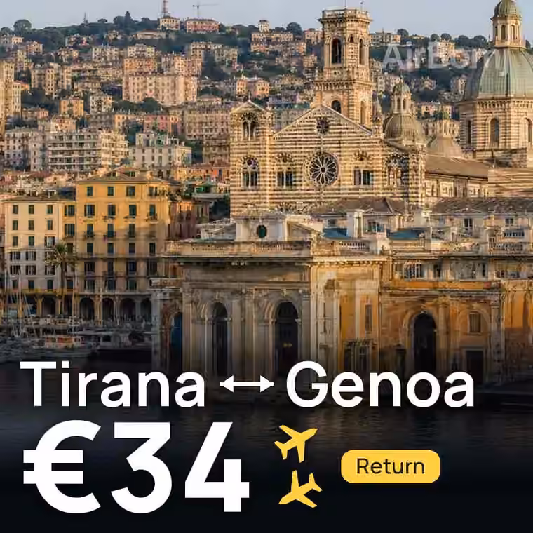 Tirana → Genoa for €34