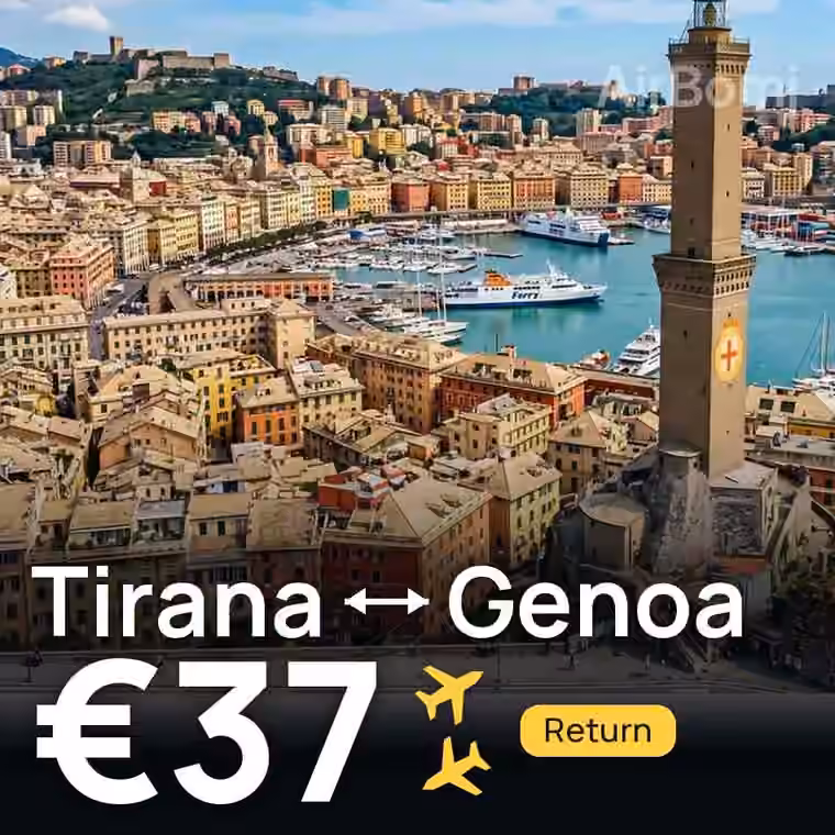 Tirana → Genoa for €37