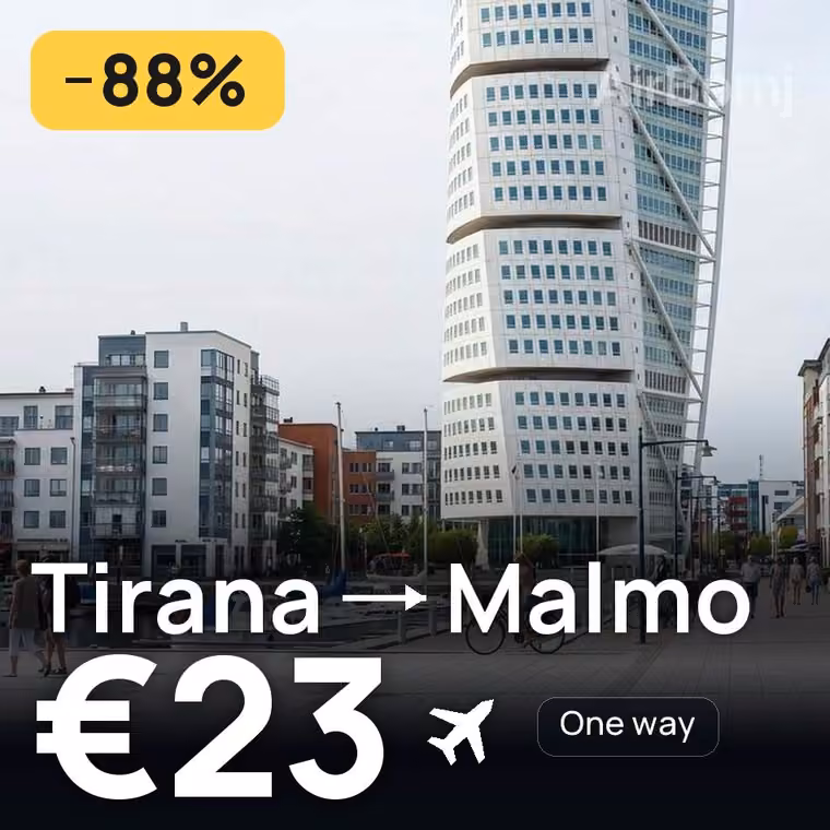 Tirana → Malmo for €23