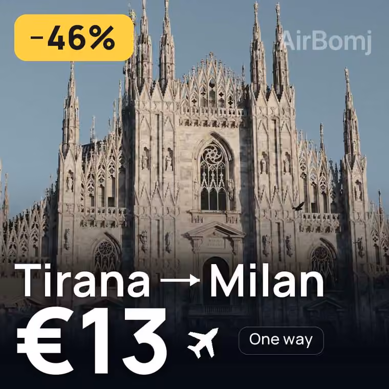 Tirana → Milan for €13