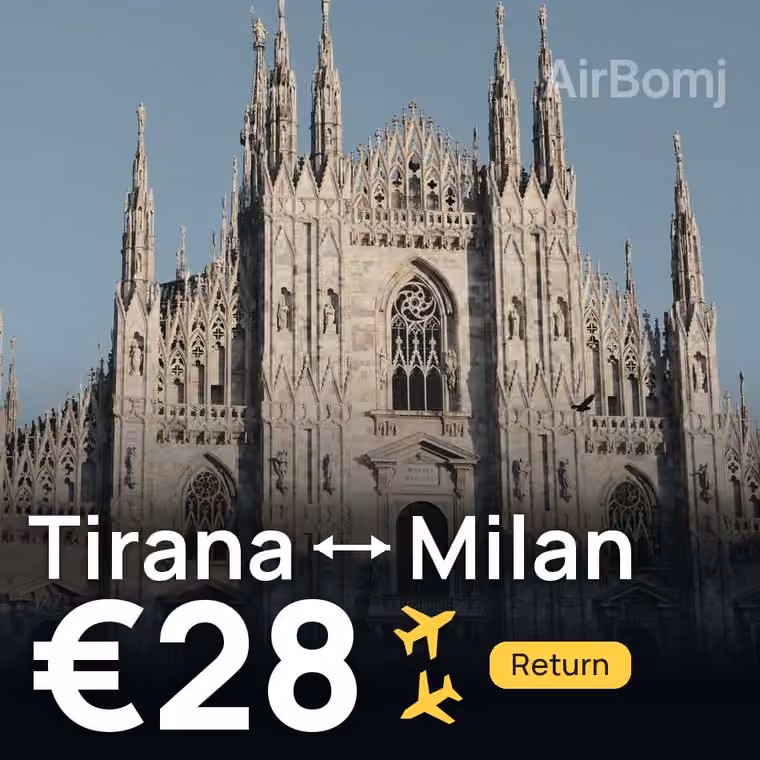 Tirana → Milan for €28