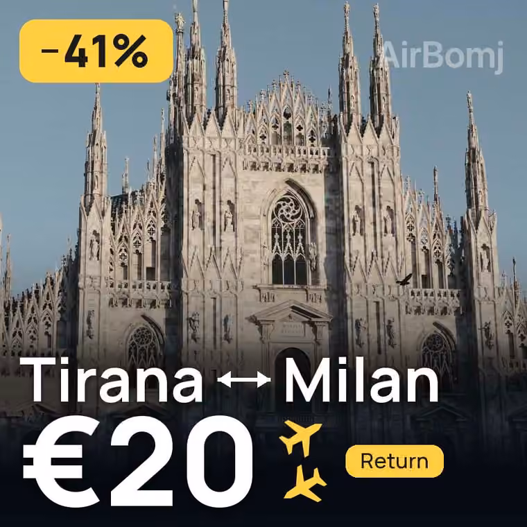 Tirana → Milan for €27